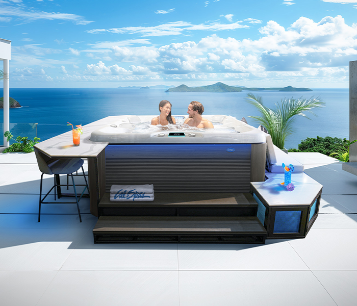 Calspas hot tub being used in a family setting - Grapevine